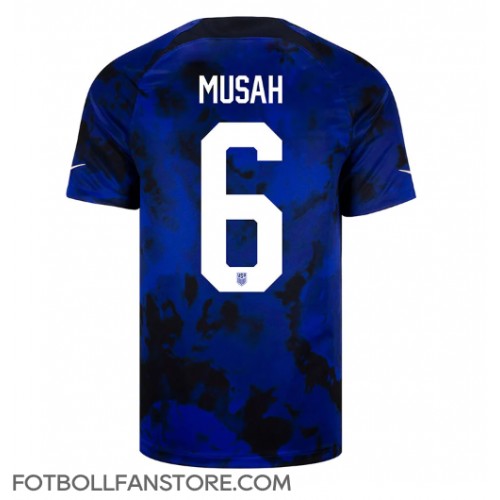 Förenta staterna Yunus Musah #6 Borta matchtröja VM 2022 Kortärmad Billigt